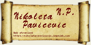 Nikoleta Pavičević vizit kartica